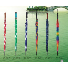 Auto Open Colorful Straight Umbrella (JY-197)